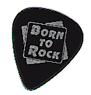 Born To Rock Logo Pick
